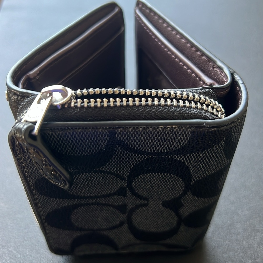 Authentic Coach Black Leather Wallet with Stud Accents OBO